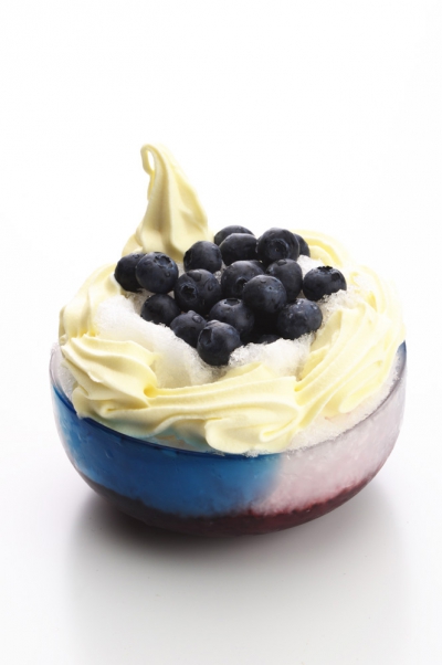 ブルーベリー氷水